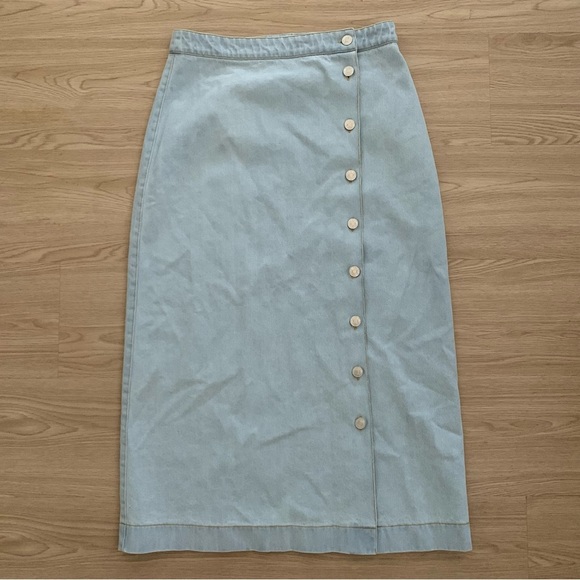 Denim button front midi skirt nwot - Picture 4 of 4